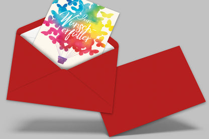 Roter Geschenkumschlag
