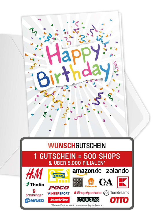 Happy Birthday - Konfetti