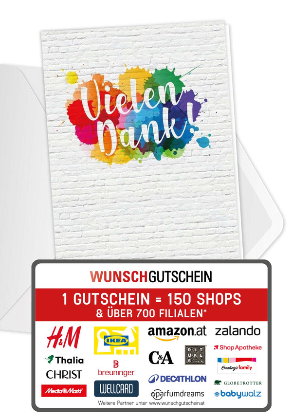 Vielen Dank - Bunte Kleckse
