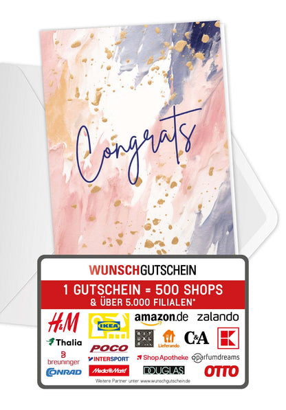 Congrats - Aquarell Bunt