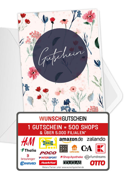 Gutschein - Aquarell Blumen