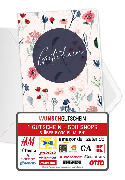 Gutschein - Aquarell Blumen