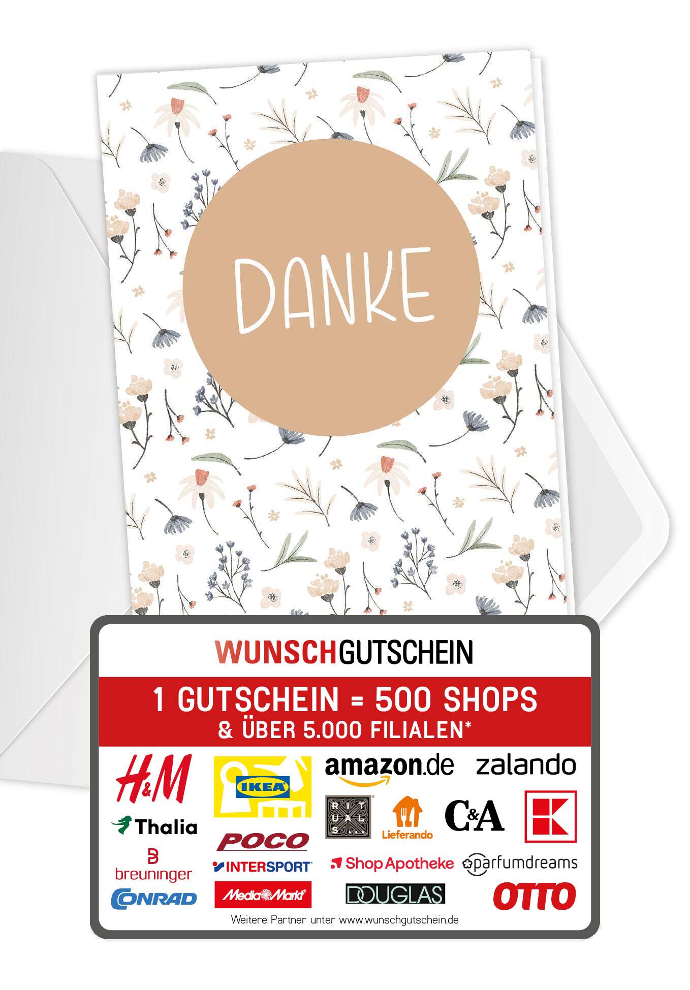 Danke - Blumen Weiß